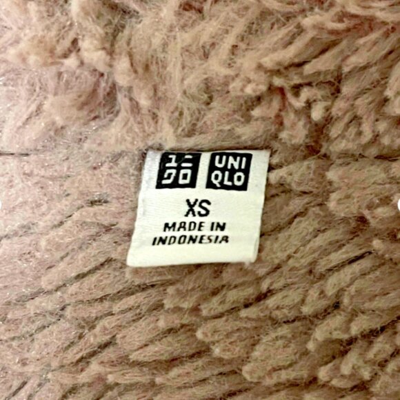 Uniqlo Women’s Light Olive Green Sherpa-Lined Full Zip Hoodie – Size XS - Picture 5 of 7